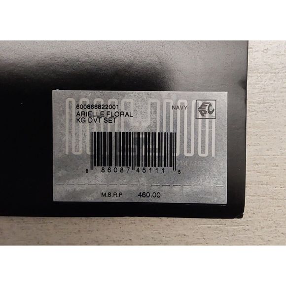 Ralph Lauren ARIELLE FLORAL Navy White 100% Cotton King Duvet Cover Set - Picture 10 of 10